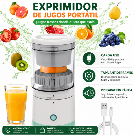 Exprimidor de Jugos Electrico Recargable